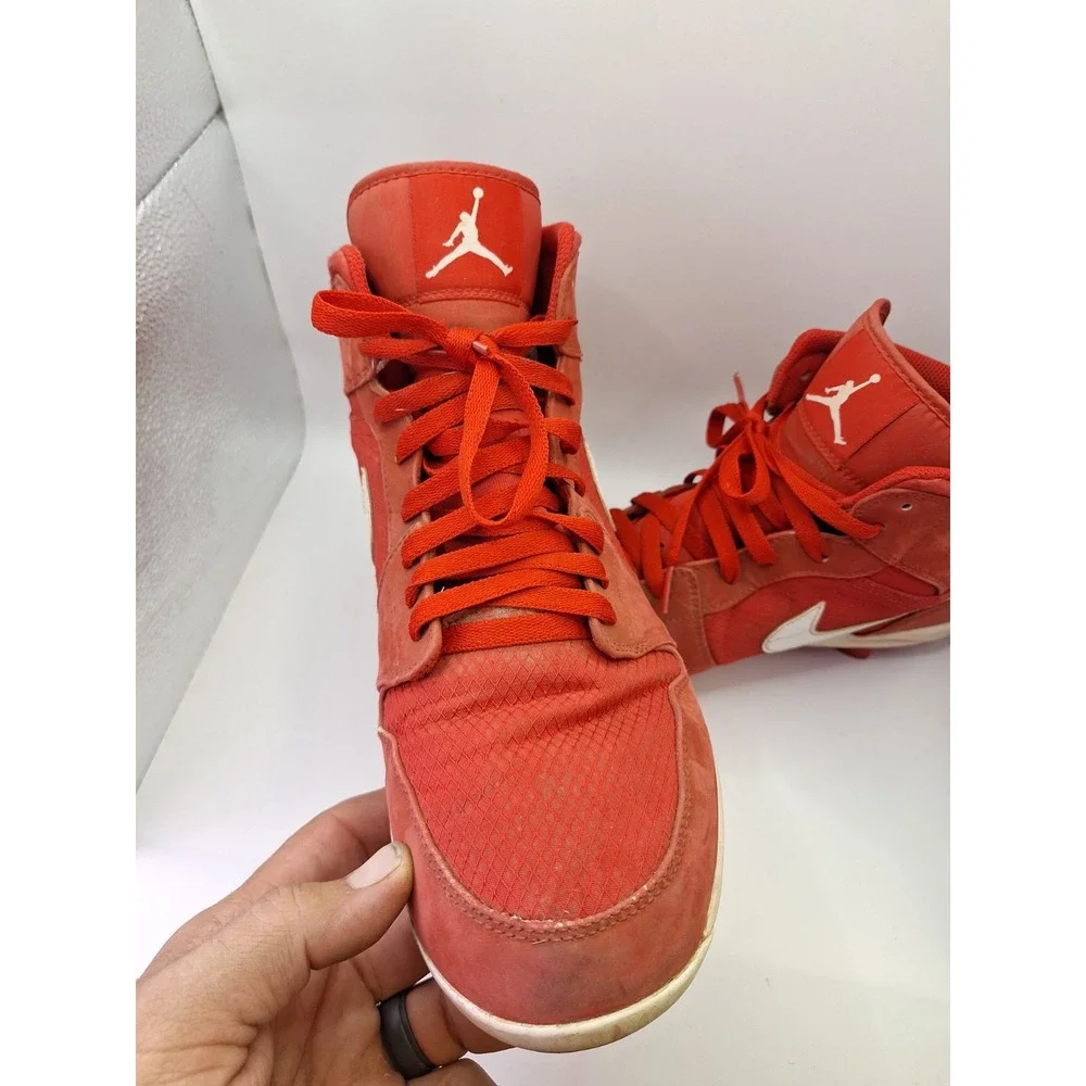 Nike Air Jordan 1 Retro MCS Mens Size 12 Baseball Cleats University Red Retro
